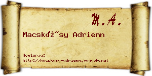 Macskásy Adrienn névjegykártya
