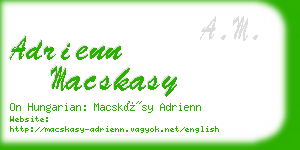 adrienn macskasy business card